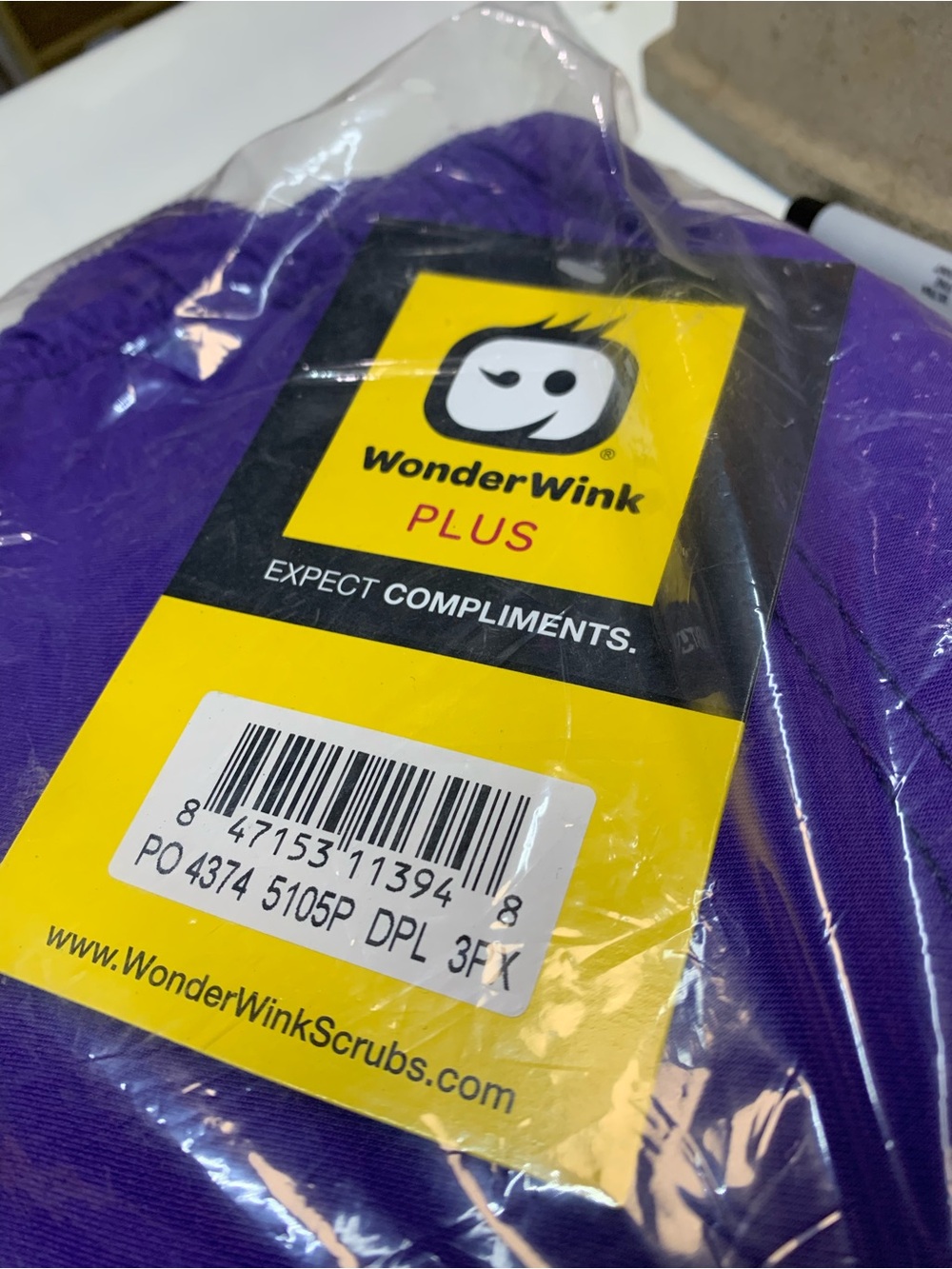 NWT WonderWink Plus Scrub Pants Purple 3X New in Package - Picture 3 of 4